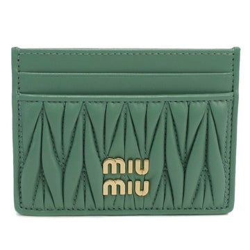 MIU MIU MIUMIU 5MC076 Card Case SALVIA Green Ladies