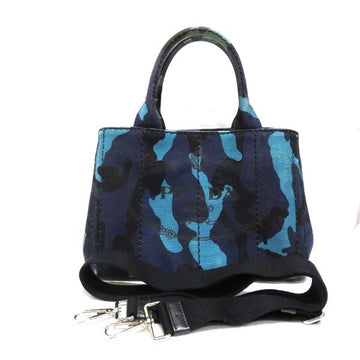 Prada B2439G denim 2WAY bag handbag shoulder Lady's