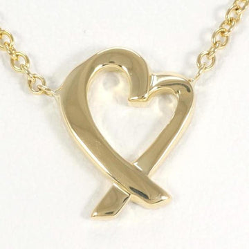 TIFFANY loving heart K18YG necklace total weight about 2.3g 46cm jewelry