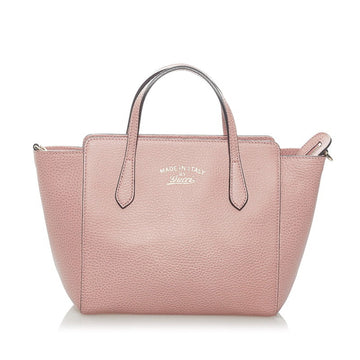 Gucci Swing Handbag 368827 Pink Leather Ladies