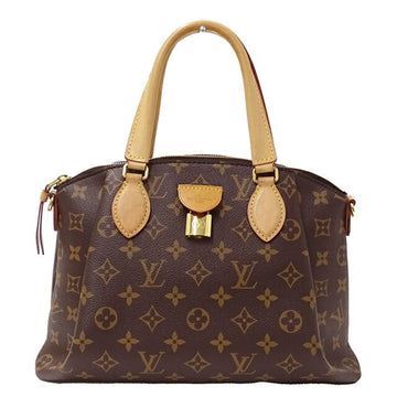 LOUIS VUITTON Monogram Women's Handbag Rivory PM Brown M44543 2way Shoulder Bag