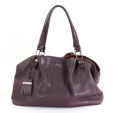 TOD'S Handbag Leather Bordeaux Ladies