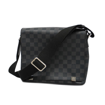 LOUIS VUITTONAuth  Damier Graphite District PM N41028 Men's Shoulder Bag