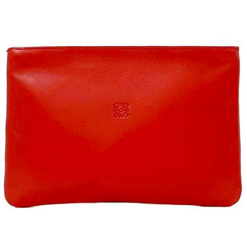 LOEWE Pouch Red Anagram Nappa Leather Ladies Compact