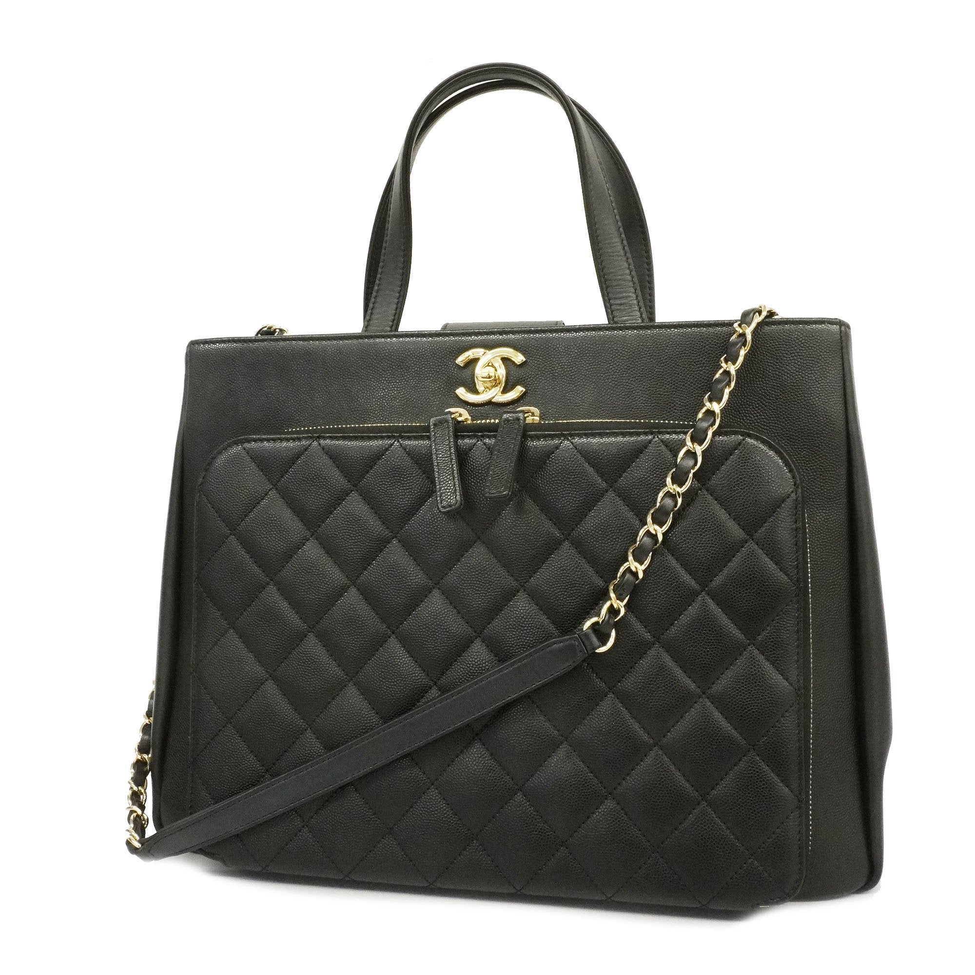 Chanel small shopping tote hot sale