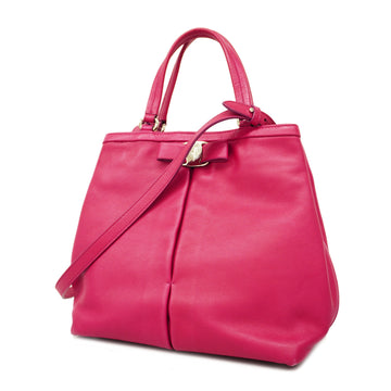 SALVATORE FERRAGAMOAuth  Vara 2way Bag Women's Leather Handbag,Shoulder Bag Pink