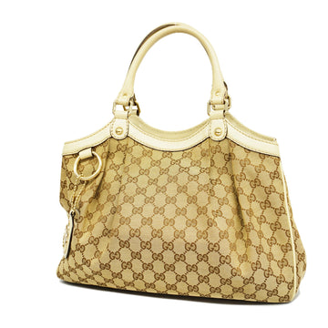 Gucci Sukey Tote Bag Diamante 211944 Women's GG Canvas Handbag,Tote Bag Bei