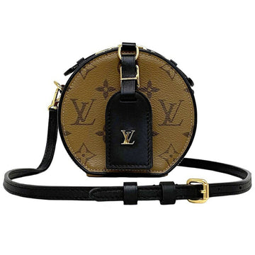 Louis Vuitton Shoulder Bag Bowat Chapo Brown Black Gold Monogram Reverse M68276 PL0240 LOUIS VUITTON Pochette Mini Name Tag LV Round