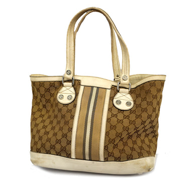 GUCCIAuth  GG Canvas Tote Bag 232973 Women's Beige,White