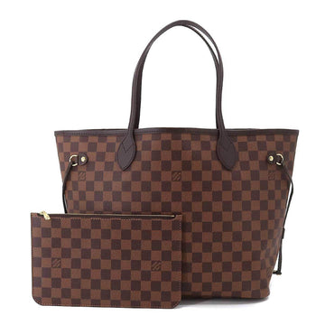 LOUIS VUITTON Damier Neverfull MM Tote Bag Ebene Threes N41358 Brown RFID Gold Hardware