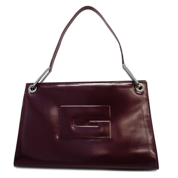 GUCCIAuth  Handbag 145761 Women's Leather Handbag Bordeaux