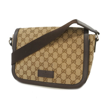 Gucci shoulder bag GG canvas 449172 beige/brown silver metal