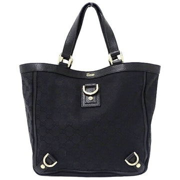 GUCCI bag ladies tote handbag Abby GG canvas black 130739