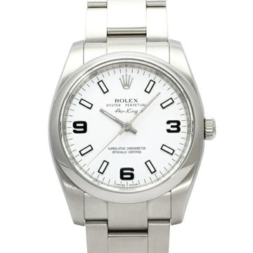 ROLEX Air King 114200 White/369 Arabic Dial Watch