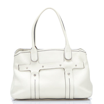 SALVATORE FERRAGAMO Handbag AU-21 8417 White Leather Ladies