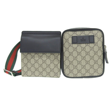 Gucci 450956 Men's GG Supreme Sling Bag Black,Brown