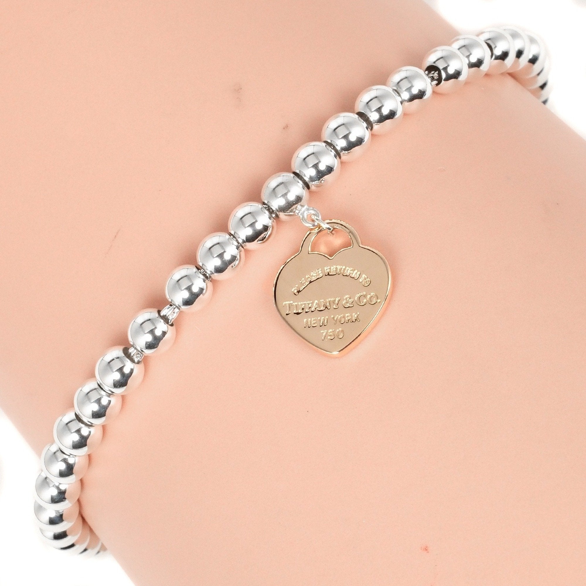 TIFFANY&Co. Return to Heart Tag Bracelet 17cm SV Silver