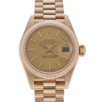 ROLEX Datejust 69178 Ladies YG watch self-winding champagne dial