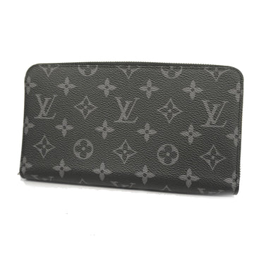 LOUIS VUITTONAuth  Monogram Eclipse Zippy Organizer NM M82081 Men's Long Wallet