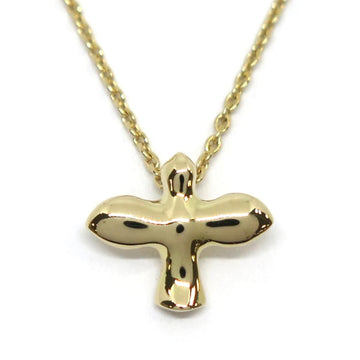TIFFANY K18YG bird cross necklace