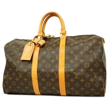 LOUIS VUITTONAuth  Monogram Keepol 45 M41428 Boston Bag