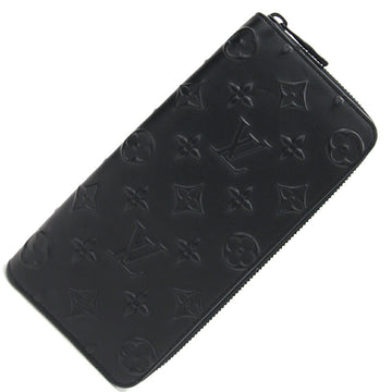 LOUIS VUITTON Round Long Wallet Monogram Seal Zippy Vertical M80505 Men's Black