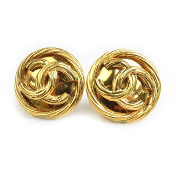 CHANEL earrings here mark metal gold ladies