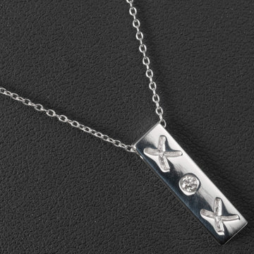 TIFFANY Kiss Bar Necklace Silver 925 1P Diamond &Co. Ladies