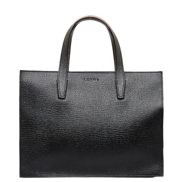 LOEWE embossed handbag tote bag black leather ladies