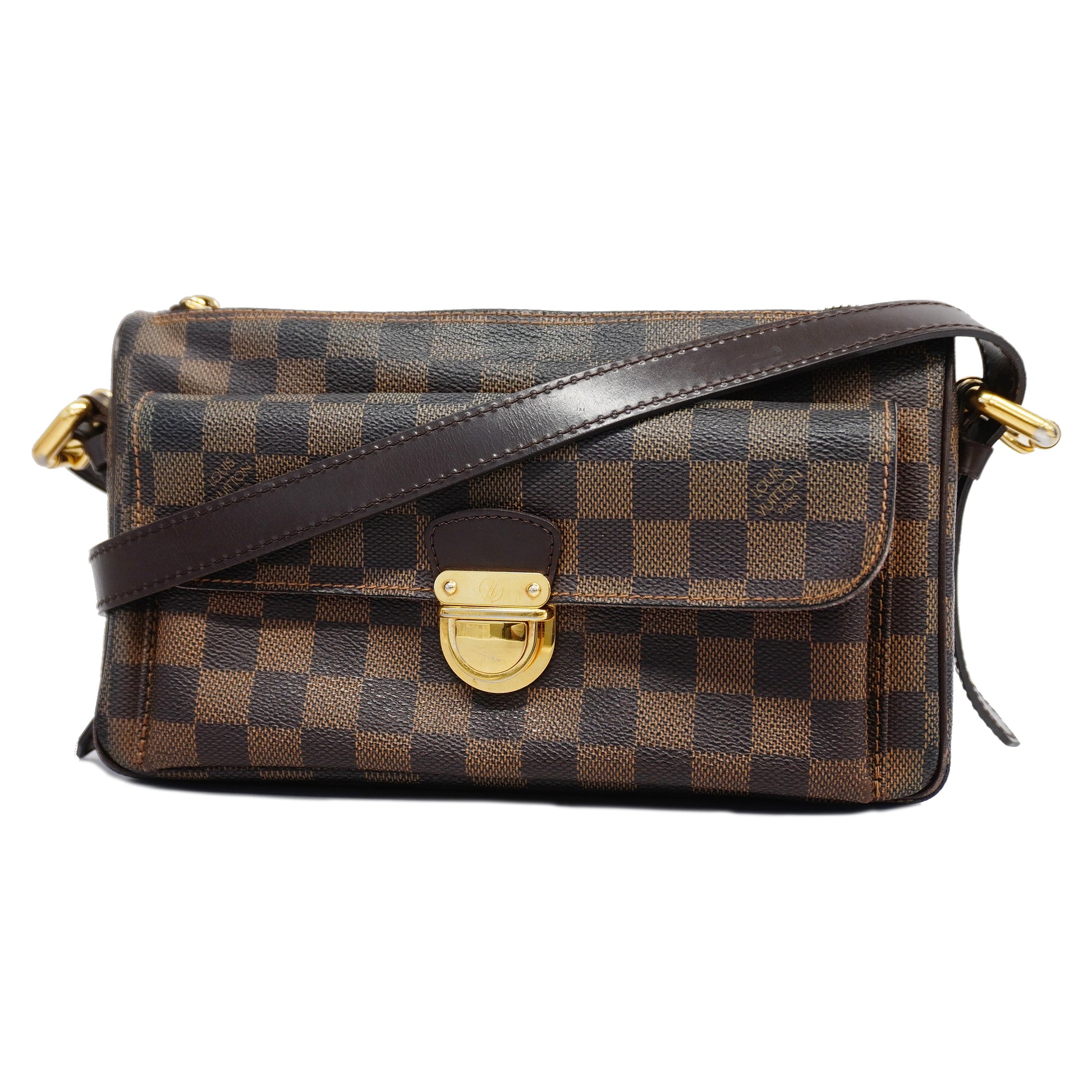 Authentic Louis Vuitton Ravello GM N60006 Brown Damier Shoulder Bag.