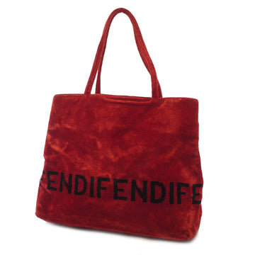 Fendi Velor Women's Handbag,Tote Bag Red Color