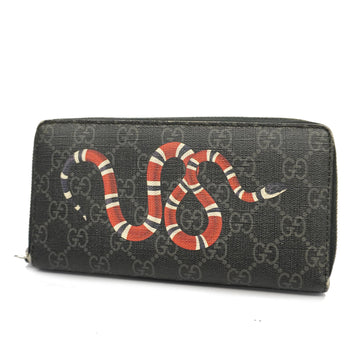 GUCCIAuth  GG Supreme Bifold Long Wallet Snake 451273 Women's