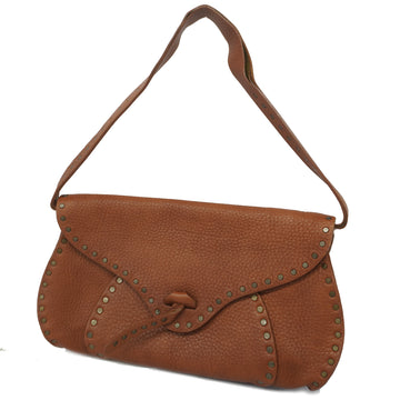 CELINEAuth  Taurillon Studs Women's Handbag Brown