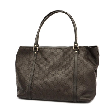 GUCCIAuth  Shima 265695 Women's Leather Handbag,Tote Bag Brown