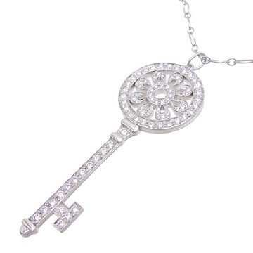 TIFFANY Pedal Key Diamond Women's Necklace Pt950 Platinum