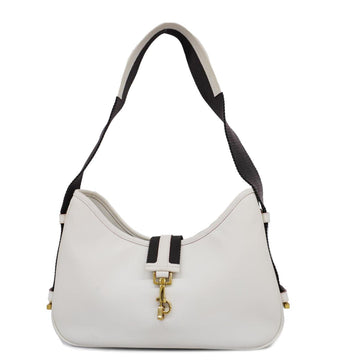 GUCCI shoulder bag 92736 leather brown white ladies