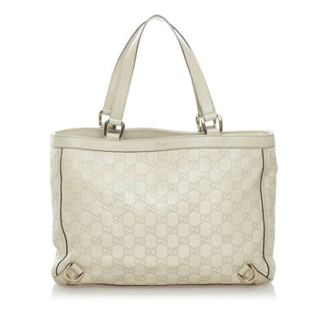 Gucci Shima Handbag 170004 White Leather Ladies GUCCI