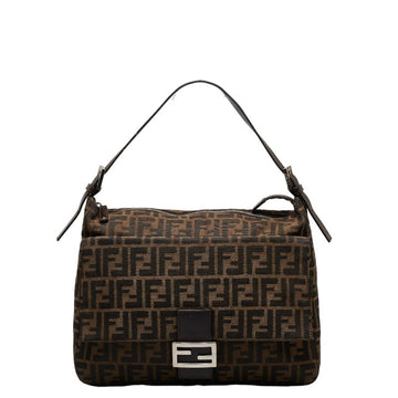 FENDI Zucca One Shoulder Bag Brown Canvas Women's