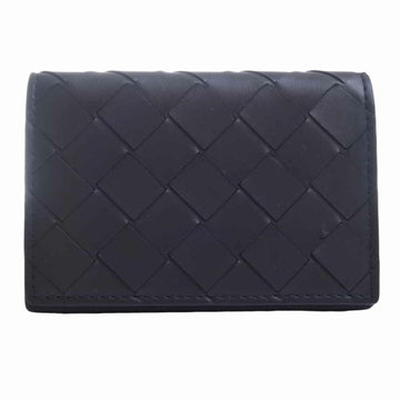 BOTTEGA VENETA Intrecciato leather folio business card holder black