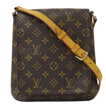 LOUIS VUITTON Bag Monogram Women's Shoulder Musette Salsa Short M51258 Brown