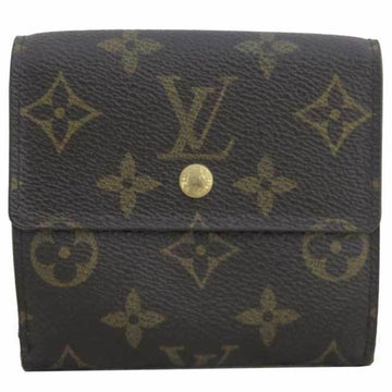 LOUIS VUITTON W Hook Folio Wallet Monogram Portomone Bie Cult Credit Brown Canvas Women's Men's M61652