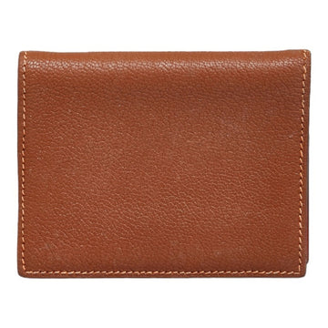 HERMES Agenda Notebook Cover Brown Leather Women's