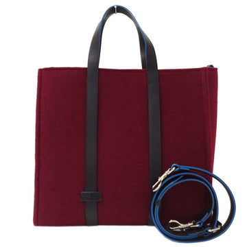 Fendi Tote Bag Shoulder Felt Bordeaux Ladies