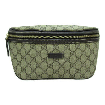 GUCCI Waist bag Beige Dark brown PVC coated canvas 233269