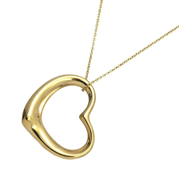 TIFFANY&Co. Open heart 27mm necklace 45.5cm K18 YG yellow gold 750 Heart Necklace