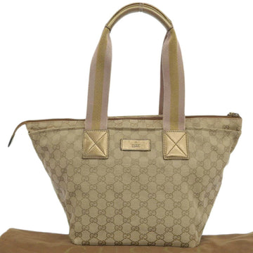 GUCCI GG canvas handbag tote bag beige gold 131230 204990