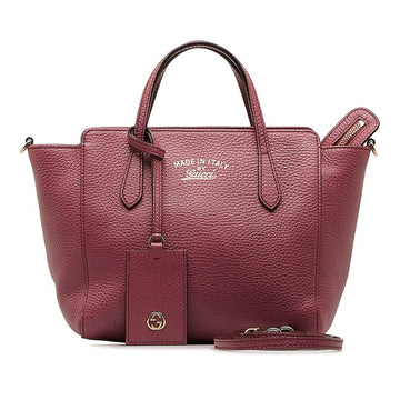 GUCCI swing tote handbag shoulder bag 368827 pink leather ladies