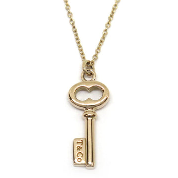 TIFFANY K18PG oval key necklace ladies ry