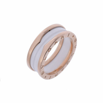 BVLGARI B-ZERO1 #58 No. 17 Men's K18 Pink Gold Ceramic Ring