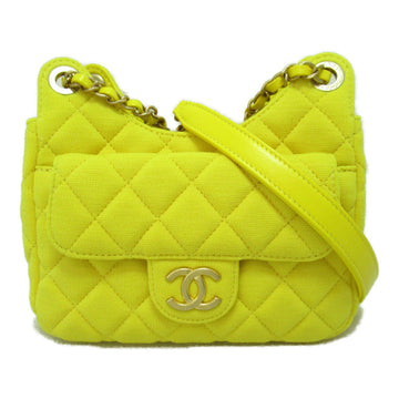 CHANEL ChainShoulder bag Yellow cotton